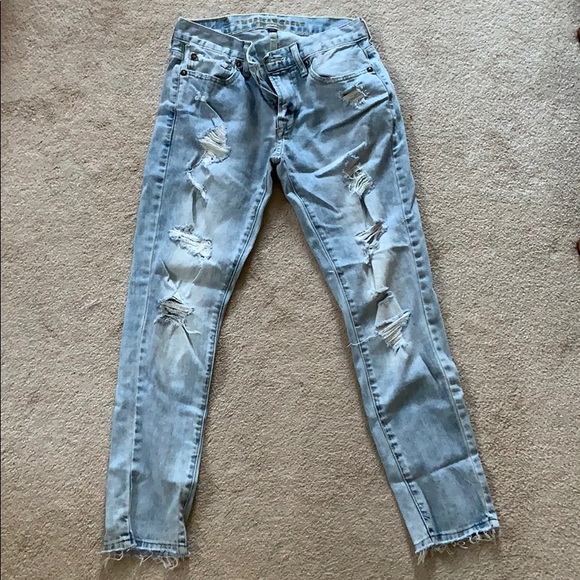 American Eagle Light-wash Ripped Flex Skinny Jeans - Picture 1 of 4